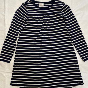 Hanna Andersson Long Sleeve Dress, Blue & White Girl's Size (6-7)